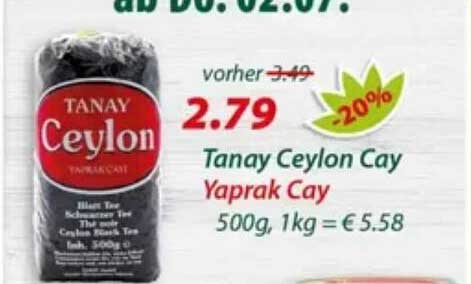 Tanay Ceylon Cay Yaprak Cay