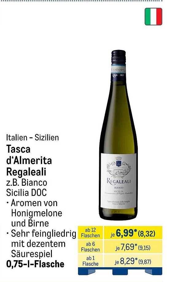 Tasca d'Almerita Regaleali z.B. Bianco Sicilia DOC