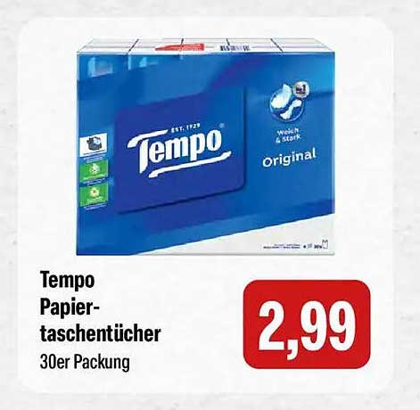 Tempo Papiertaschentücher 30er Packung