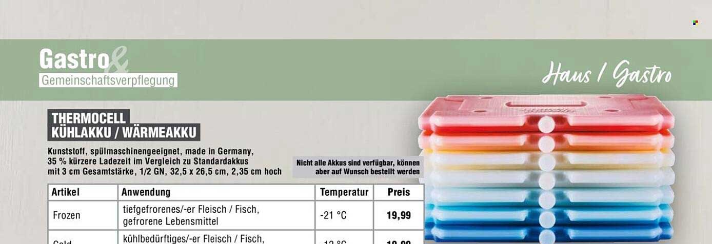 THERMOCELL KÜHLAKKU / WÄRMEAKKU