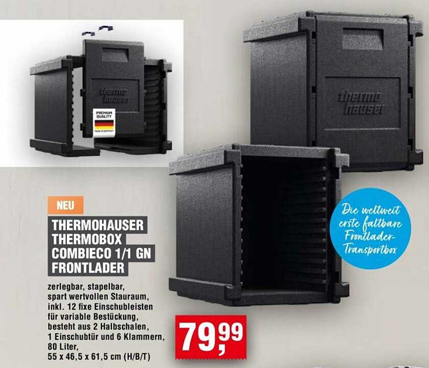 THERMOHAUSER THERMOBOX COMBIECO 1/1 GN FRONTLADER