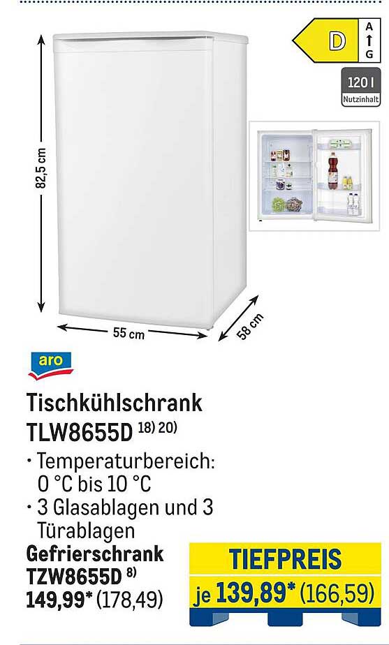 Tischkühlschrank TLW8655D