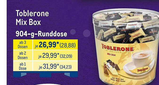 Toblerone Mix Box 904-g-Runddose