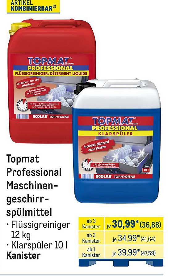 Topmat Professional Maschinen-geschirr-spülmittel