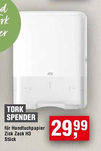 TORK SPENDER für Handtuchpapier Zick Zack H3 Stück