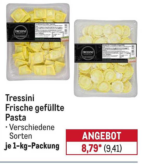 Tressini Frische gefüllte Pasta • Verschiedene Sorten je 1-kg-Packung