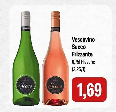 Vescovino Secco Frizzante 0,75l Flasche (2,25/l)