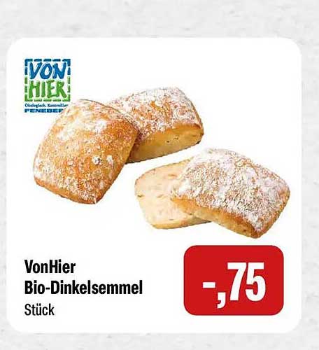 VonHier Bio-Dinkelsemmel Stück