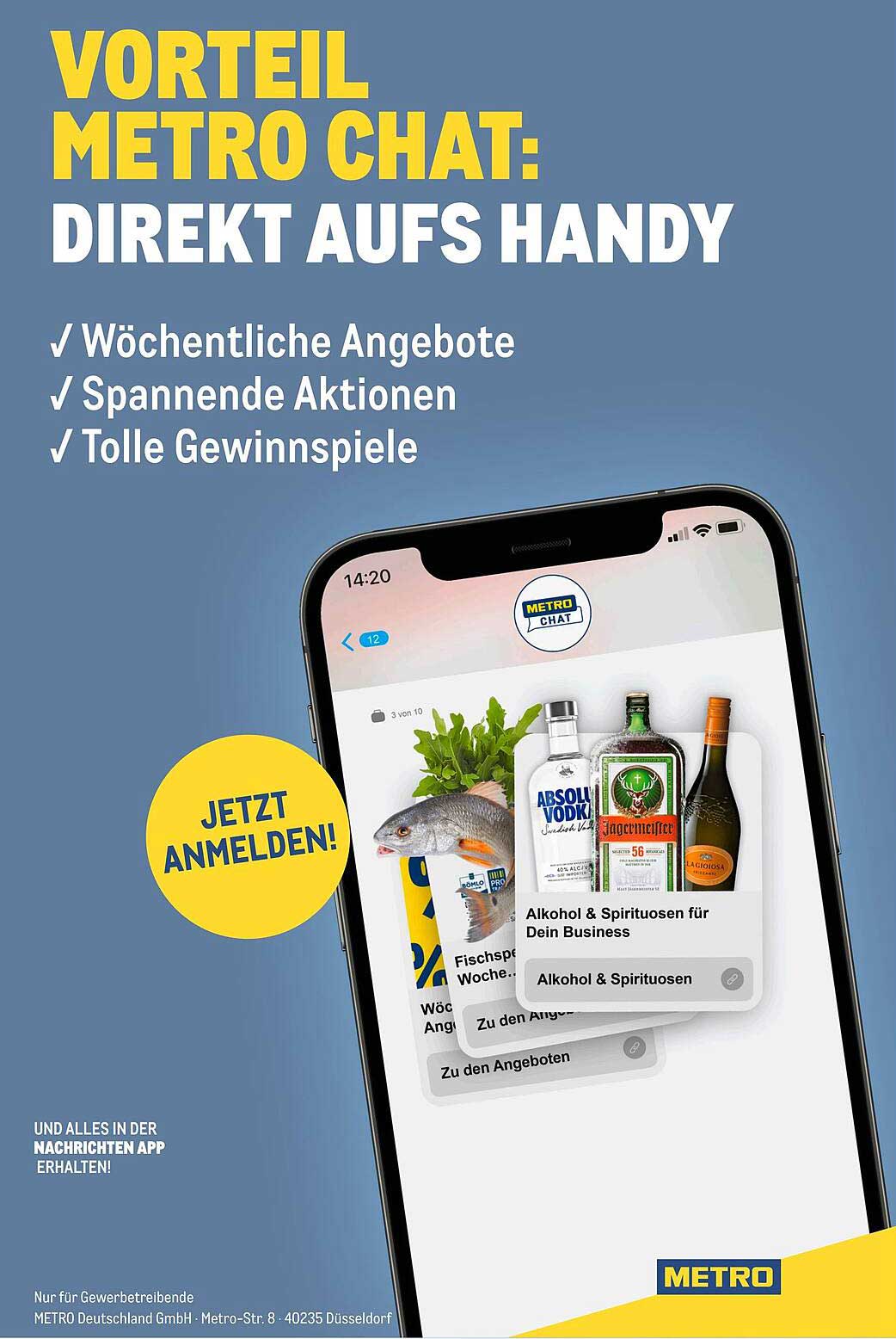 VORTEIL METRO CHAT: DIREKT AUFS HANDY
