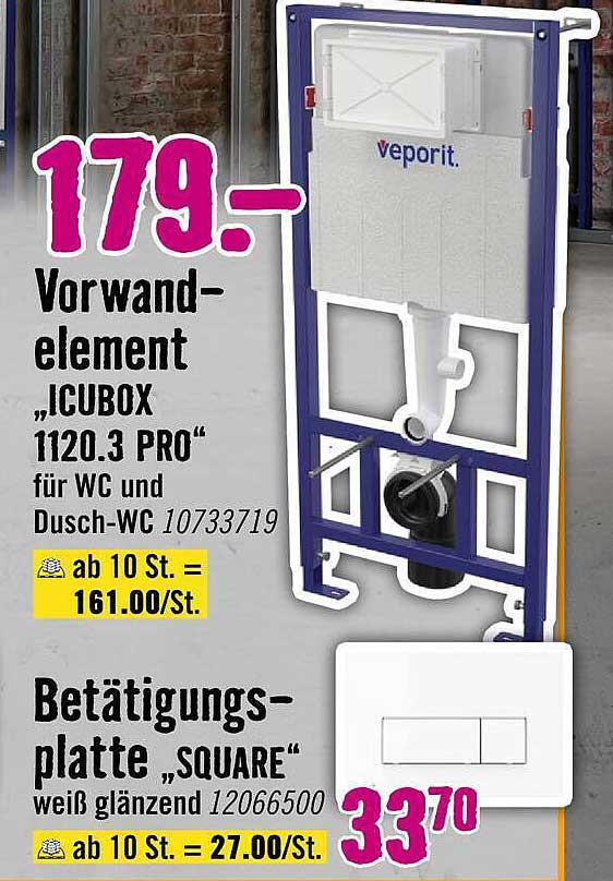 Vorwand-element „ICUBOX 1120.3 PRO“ für WC und Dusch-WC 10733719