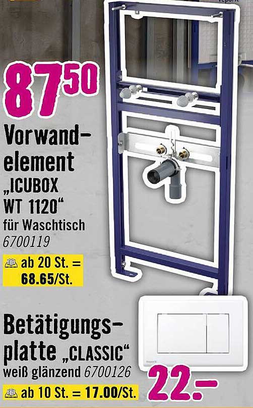 Vorwand-element „ICUBOX WT 1120“ für Waschtisch 6700119