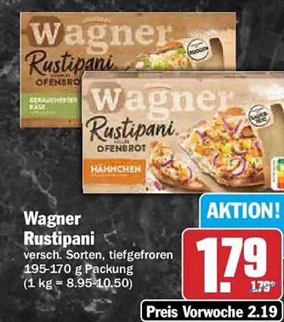Wagner Rustipani versch. Sorten, tiefgefroren 195-170 g Packung