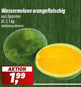 Wassermelone orangefleischig aus Spanien