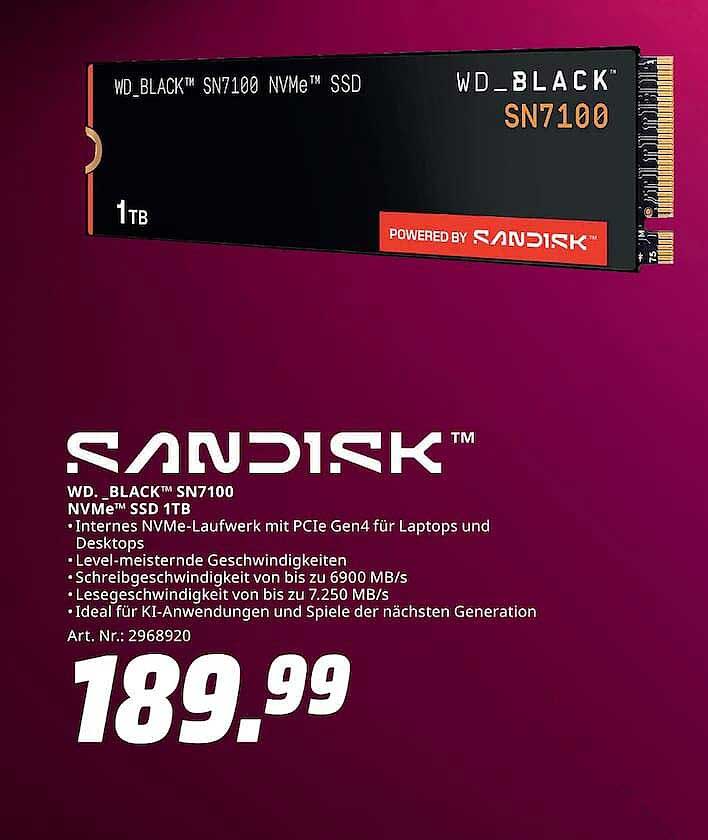WD_BLACK™ SN7100 NVMe™ SSD 1TB