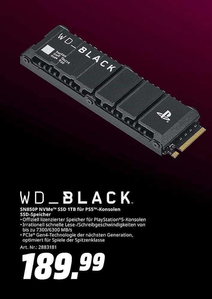 WD_BLACK SN850P NVMe SSD 1TB für PS5™-Konsolen