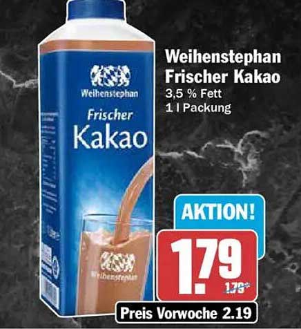 Weihenstephan Frischer Kakao 3,5 % Fett 1 l Packung