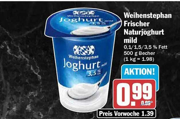 Weihenstephan Frischer Naturjoghurt mild