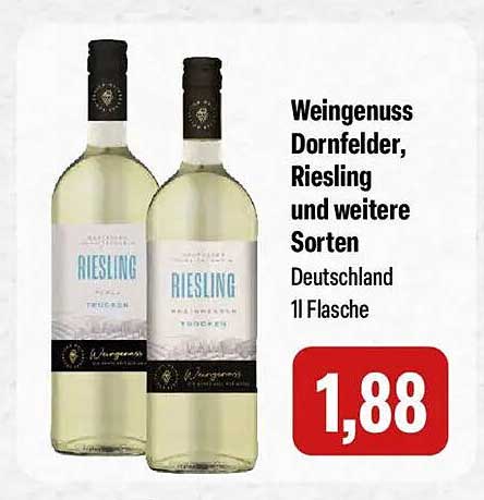 Weingenuss Dornfelder, Riesling und weitere Sorten