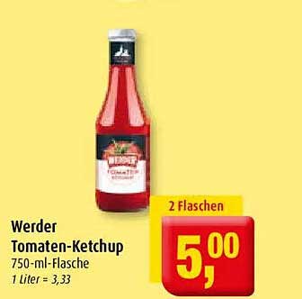 Werder Tomaten-Ketchup 750-ml-Flasche