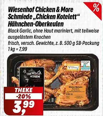 Wiesenhof Chicken & More Schmiede „Chicken Kotelett“ Hähnchen-Oberkeulen