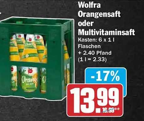 WolfrA Orangensaft oder Multivitaminsaft