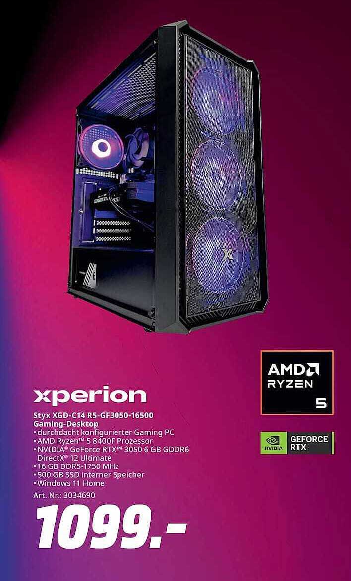 xperion Styx XGD-C14 R5-GF3050-16500 Gaming-Desktop