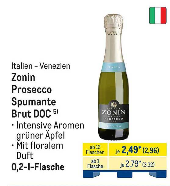 Zonin Prosecco Spumante Brut DOC