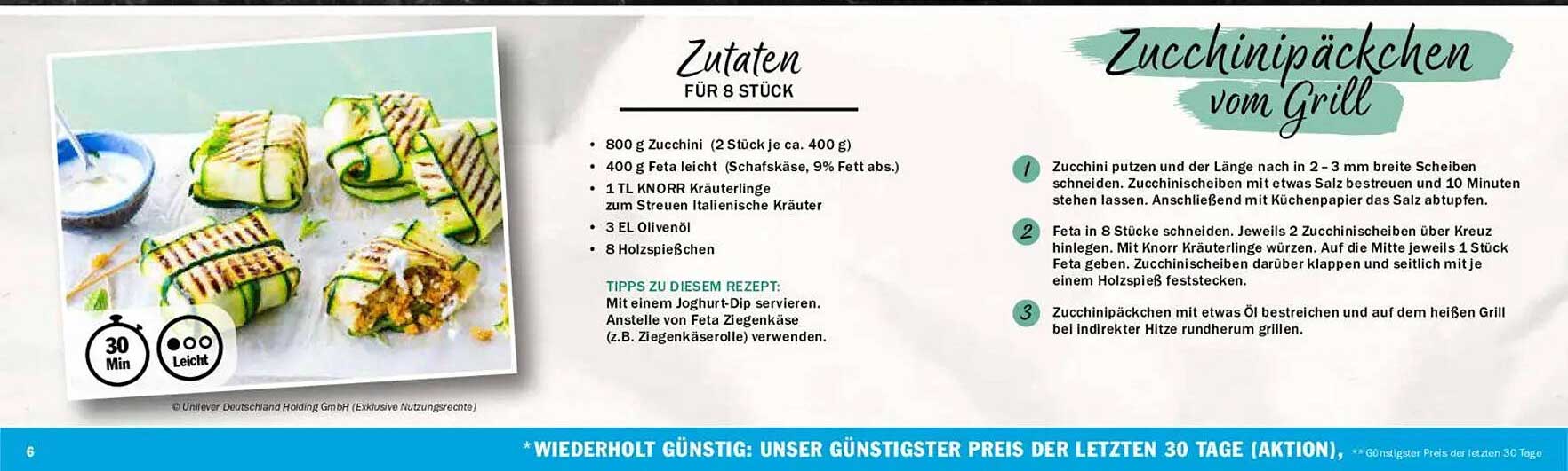 Zucchinipäckchen vom Grill