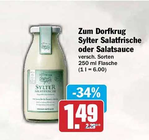 Zum Dorfkrug Sylter Salatfrische oder Salatsauce