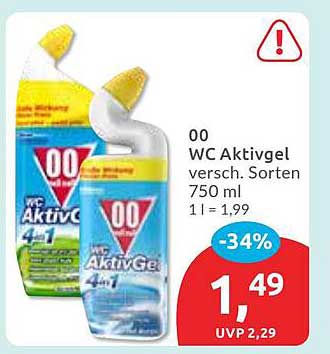 00 Aktivgel WC-Reiniger - Verschiedene Sorten 750 ml