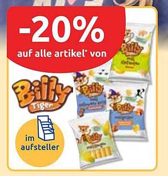 -20% auf alle Artikel von Billy Tiger