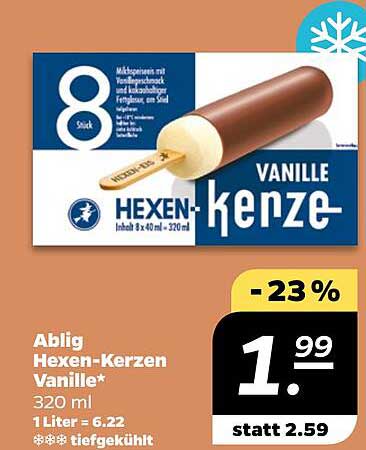 Ablig Hexen-Kerzen Vanille - 8 Stück