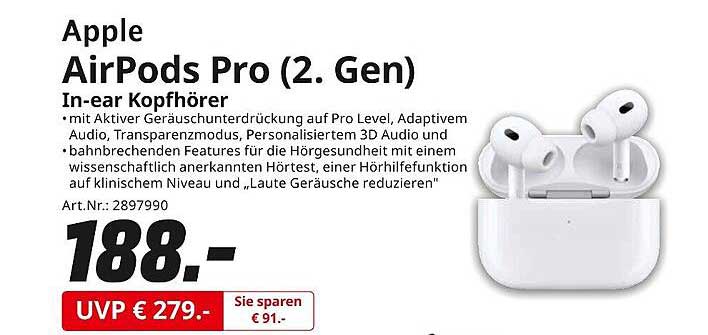 Apple AirPods Pro (2. Gen) - In-ear Kopfhörer