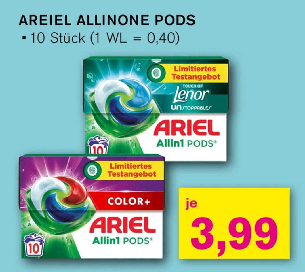 ARIEL Allin1 PODS - 10 Stück zum Testpreis