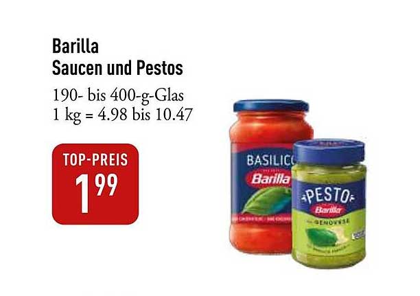 Barilla Saucen und Pestoss
