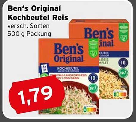 Ben's Original Kochbeutel Reis - versch. Sorten 500 g Packung