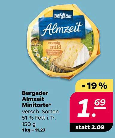 Bergader Almzeit Minitorte, verschiedene Sorten