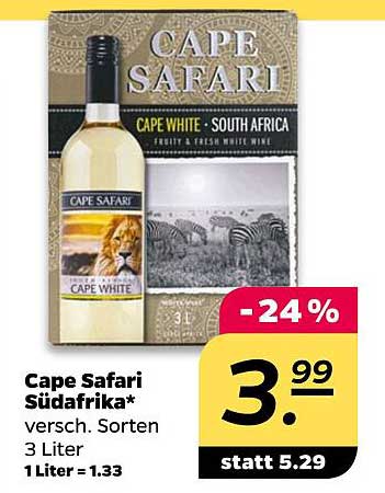 Cape Safari Weißwein 3 Liter - Südafrika