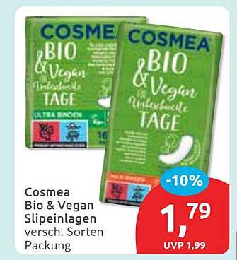 Cosmea Bio & Vegan Slipeinlagen