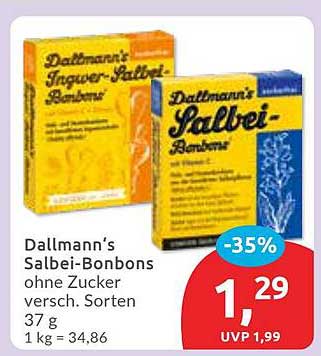 Dallmann's Salbei-Bonbons ohne Zucker