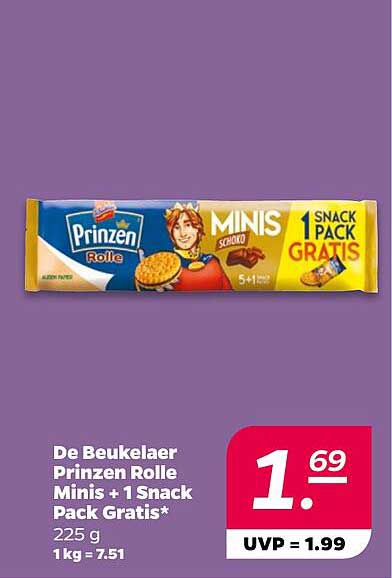 De Beukelaer Prinzen Rolle Minis + 1 Snack Pack Gratis*