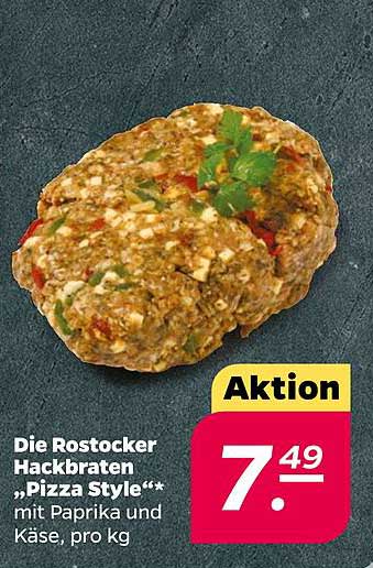 Die Rostocker Hackbraten 'Pizza Style'* mit Paprika und Käse, pro kg