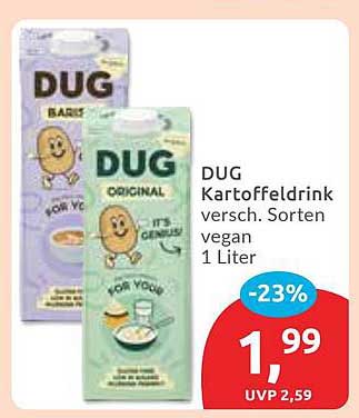 DUG Kartoffeldrink - Verschiedene Sorten, vegan, 1 Liter