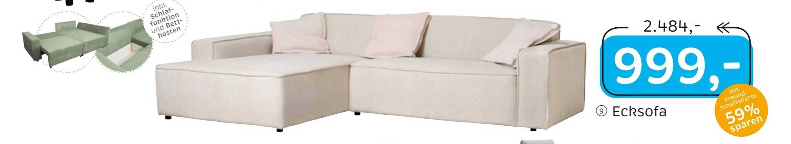 Ecksofa mit Schlaffunktion