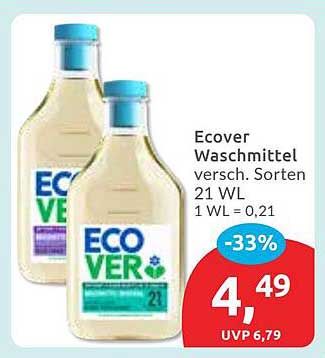 Ecover Waschmittel verschiedene Sorten 21 WL