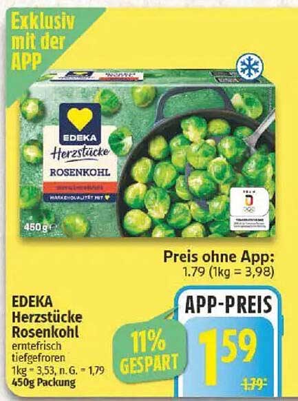 EDEKA Herzstücke Rosenkohl 450 g