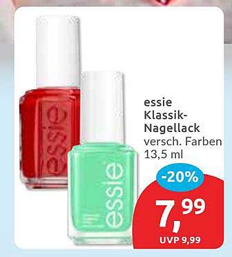 essie Klassik-Nagellack - 20% Rabatt auf ausgewählte Farben
