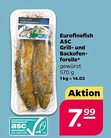 Eurofinefish ASC Grill- und Backofenforelle, gewürzt