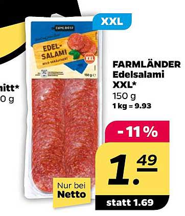 FARMLÄNDER Edelsalami XXL – 150 g