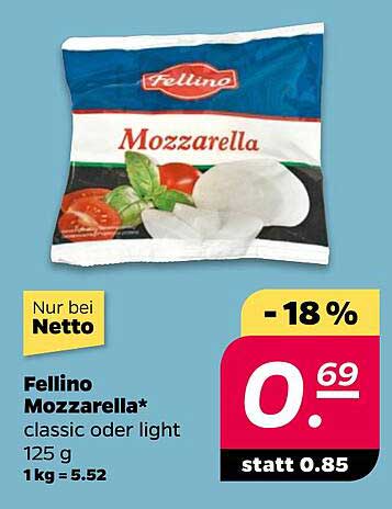 Fellino Mozzarella* classic oder light 125 g